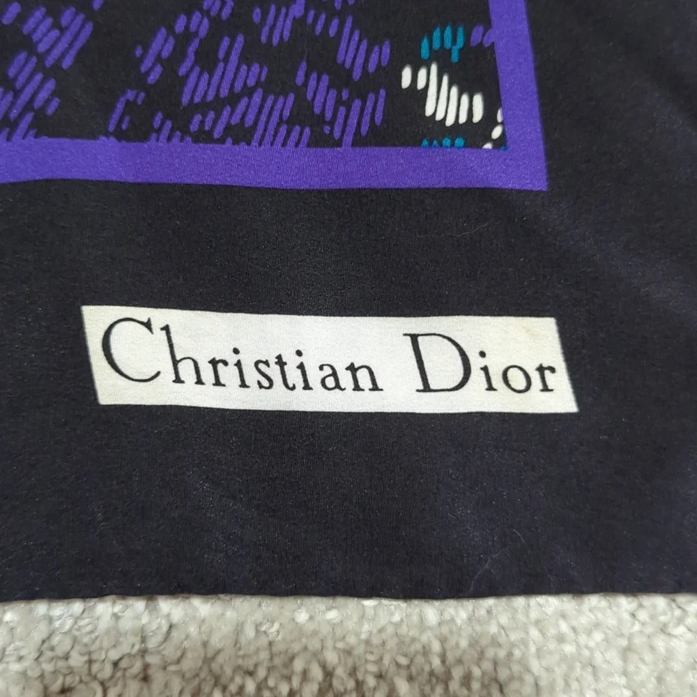 Christian Dior Square Scarf 100% Silk